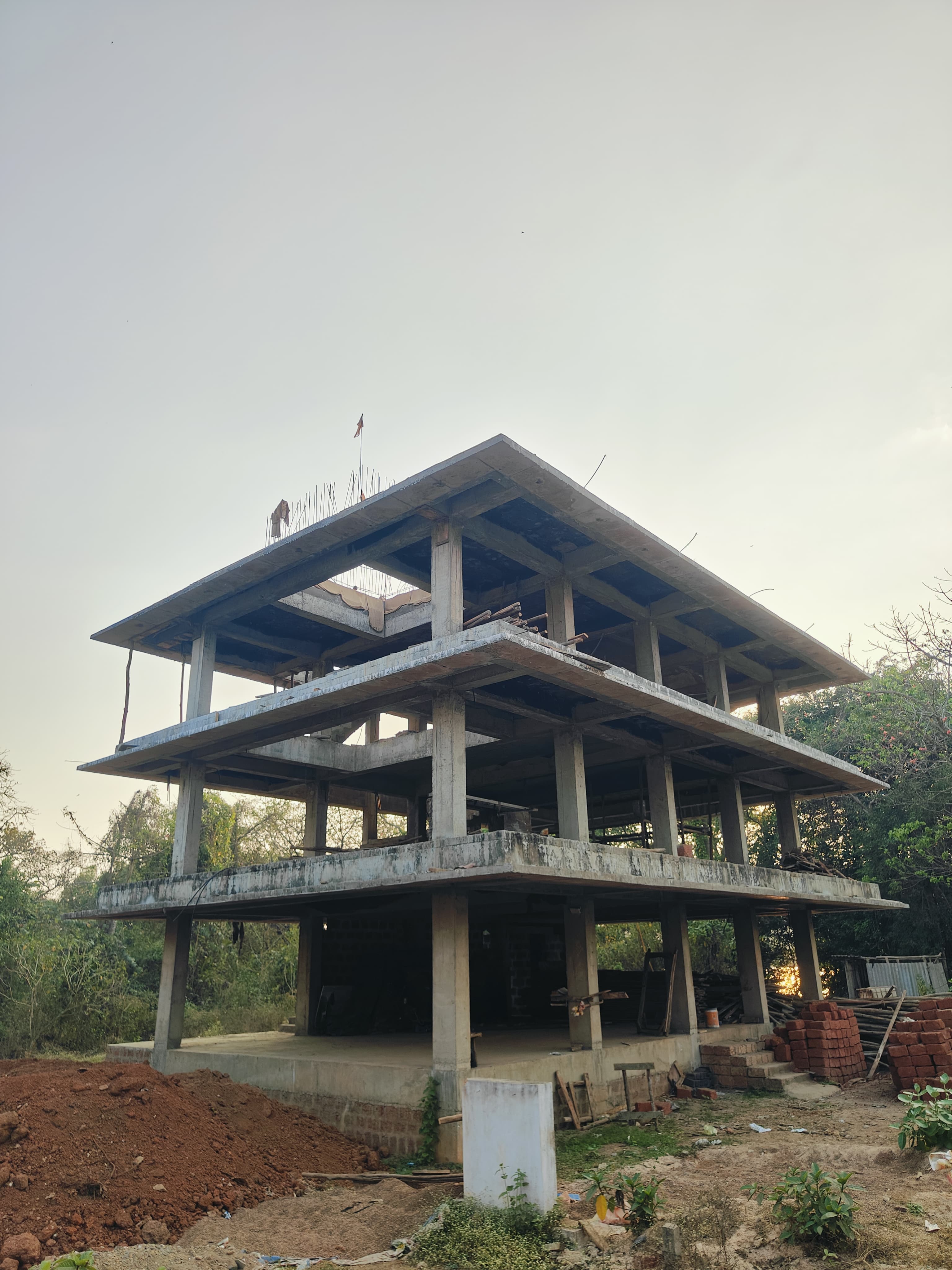 Construction Progress - Front View